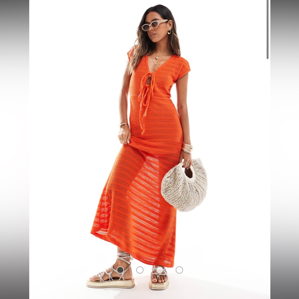 ASOS Vibrant Orange Maxi Dress